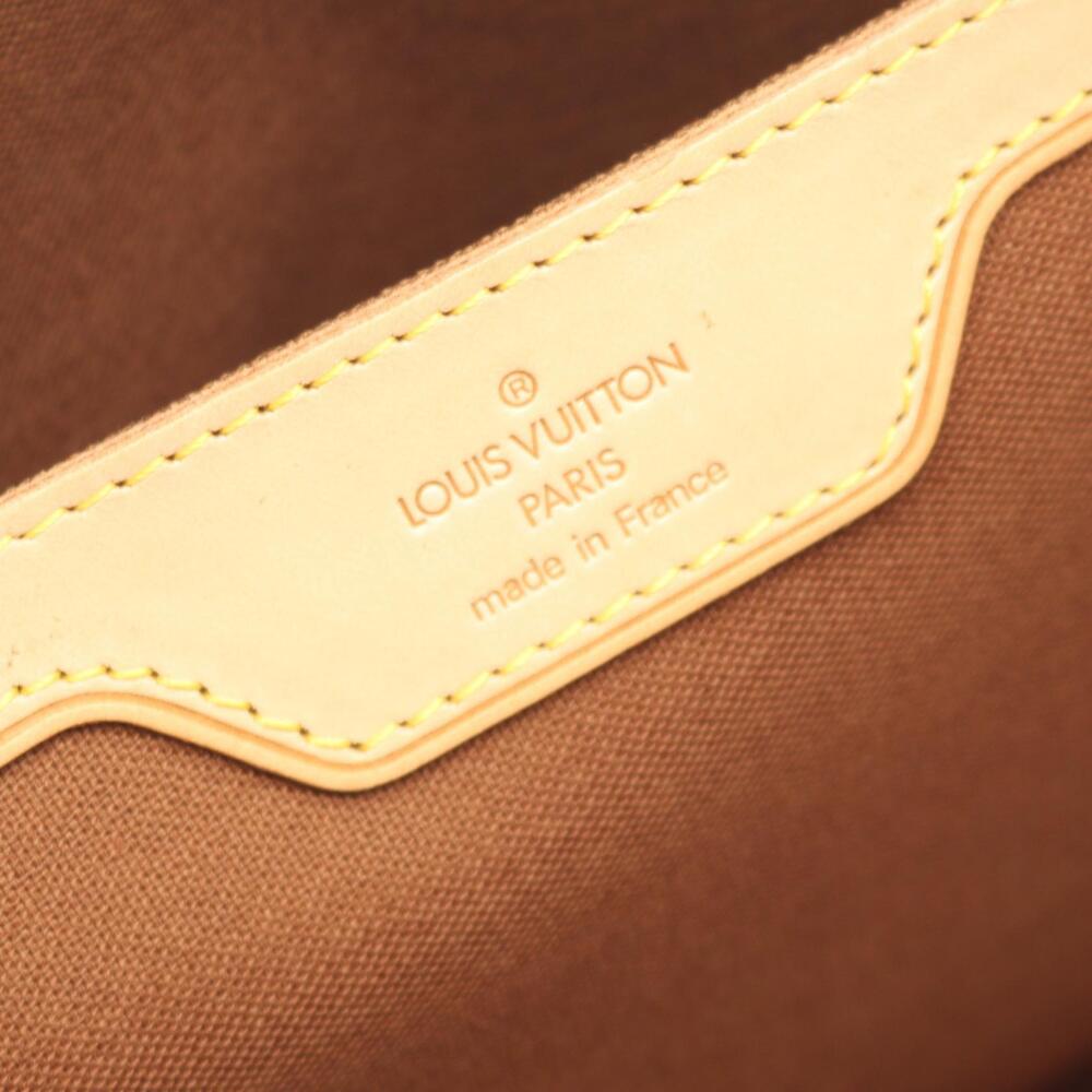 Louis Vuitton Monogram Carryall Canvas Boston Leather Bag Brown - Picture 3 of 8